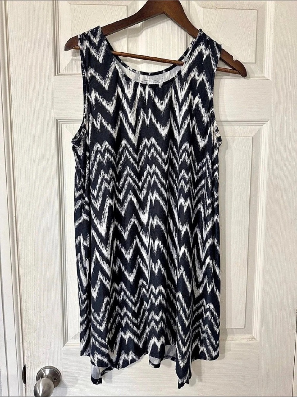 Soma Geometric Mini Dress in Black & White Size Large